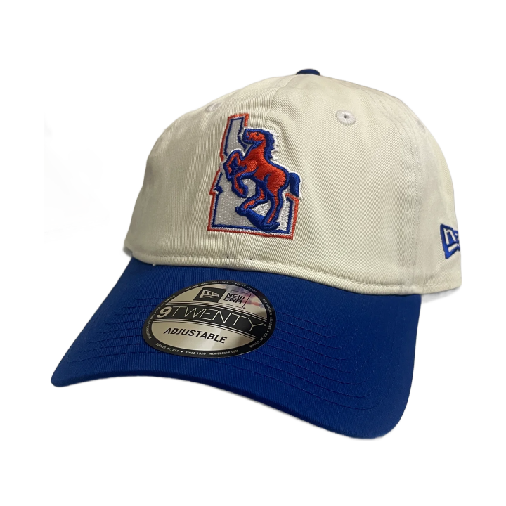 Boise State Broncos New Era Vault 9Twenty Adjustable Hat (Cream/Blue)