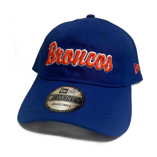 Boise State Broncos New Era Script 9Twenty Adjustable Hat (Blue)