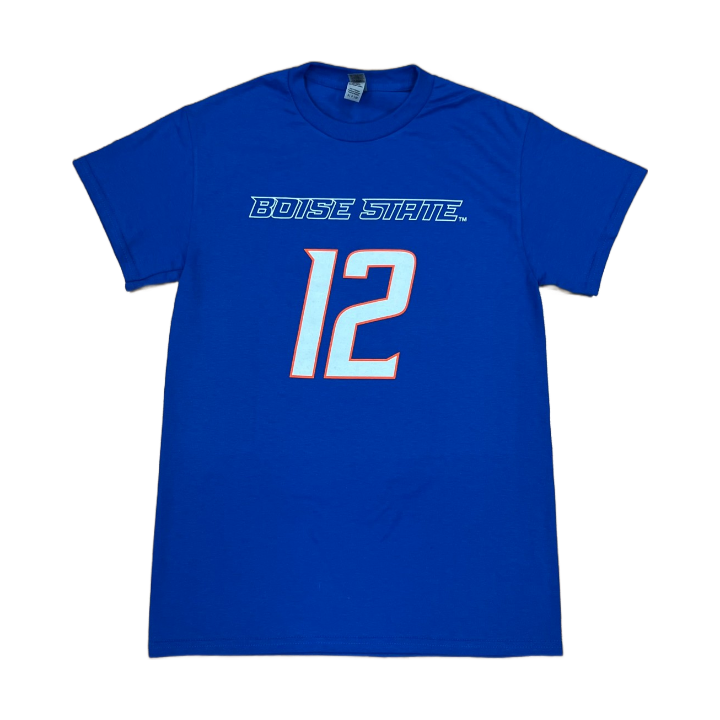 Boise State Broncos Select Men's "Rice" Name and Number Basketball Tee (Blue)
