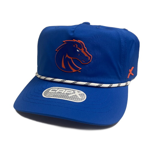 Boise State Broncos CapX Unstructured A-Frame Snapback Hat (Blue)