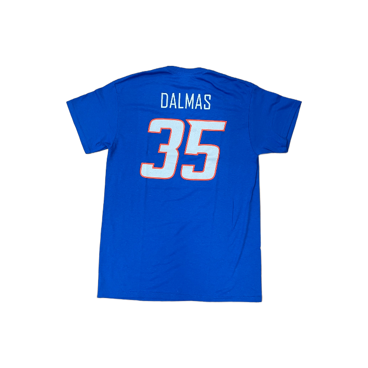 Boise State Broncos Select Men's "Dalmas" Name and Number Football Tee (Blue)