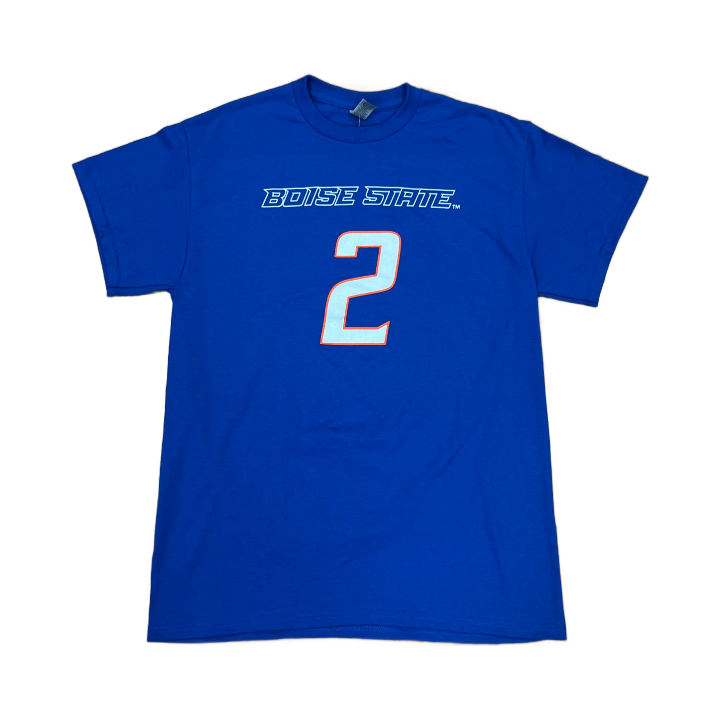 Boise State Broncos Select Men's "Degenhart" Name and Number Basketball Tee (Blue)
