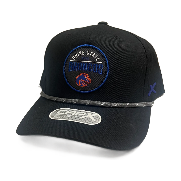 Boise State Broncos CapX Rope Patch Snapback Hat (Black)