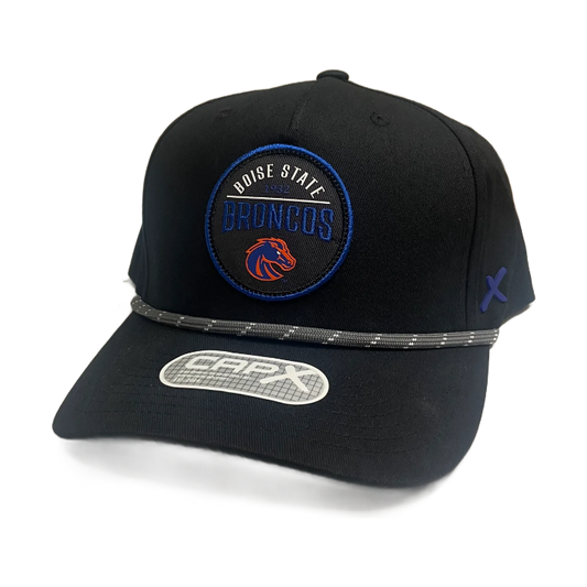 Boise State Broncos CapX Rope Patch Snapback Hat (Black)