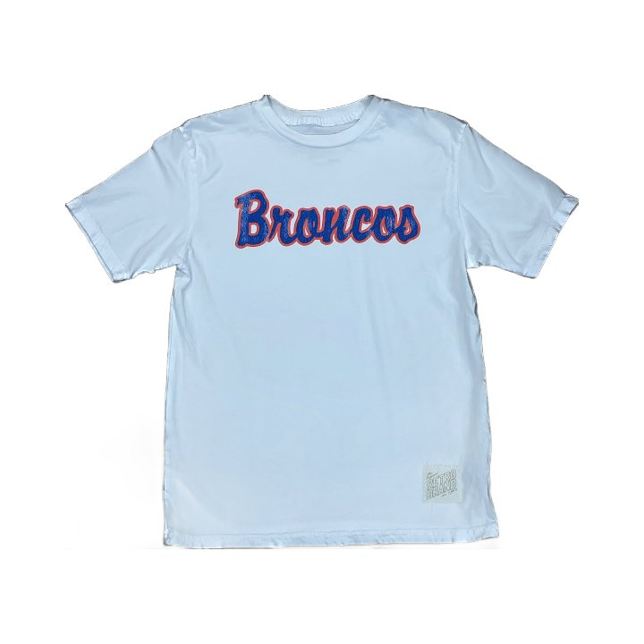 Boise State Broncos Retro Brand Youth Script T-Shirt (White)