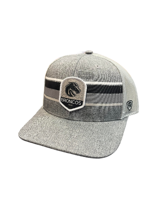 Boise State Broncos TOW Striped Trucker Snapback Hat (Grey)