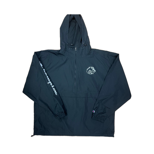 Boise State Broncos Champion Men's 1/2 Zip Windbreaker (Black)