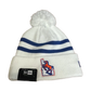 Boise State Broncos New Era Retro Striped Pom Beanie (White)