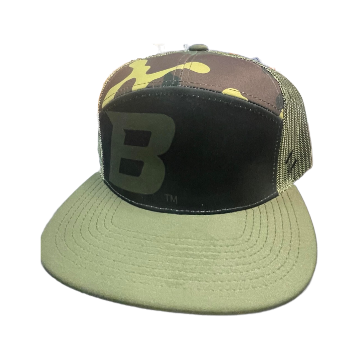 Boise State Broncos Zephyr "B" Trucker Snapback Hat (Olive/Camo)