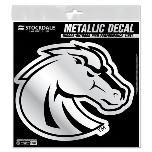 Boise State Broncos Wincraft 6x6 Metallic Decal (Chrome/Black)