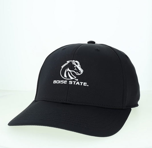 Boise State Broncos Legacy "Boise State" Adjustable Velcro Hat (Black)