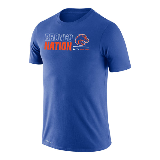 Boise State Broncos Nike Men's "Bronco Nation" Dri-Fit T-Shirt (Blue)