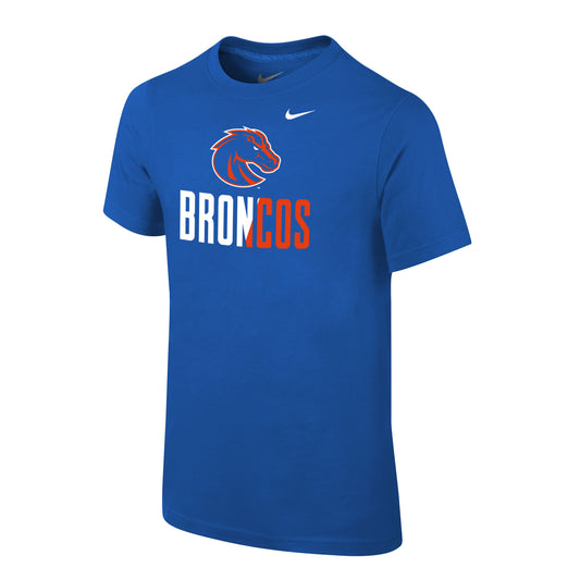 Boise State Broncos Nike Youth "Broncos" T-Shirt (Blue)