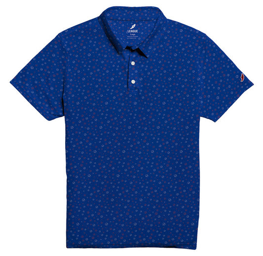 Boise State Broncos Legacy Men's Bronco Spotted Polo (Blue)