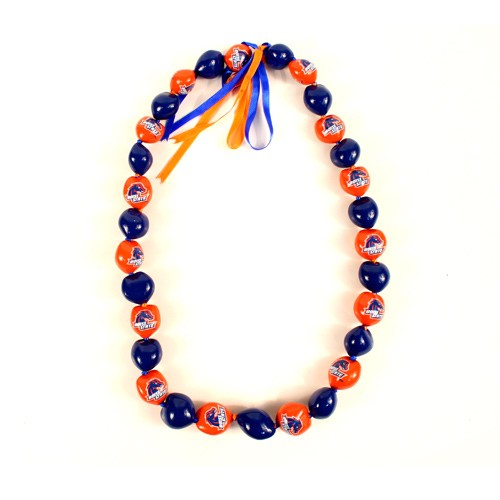 Boise State Broncos Go Nuts Kukui Necklace (Blue/Orange)