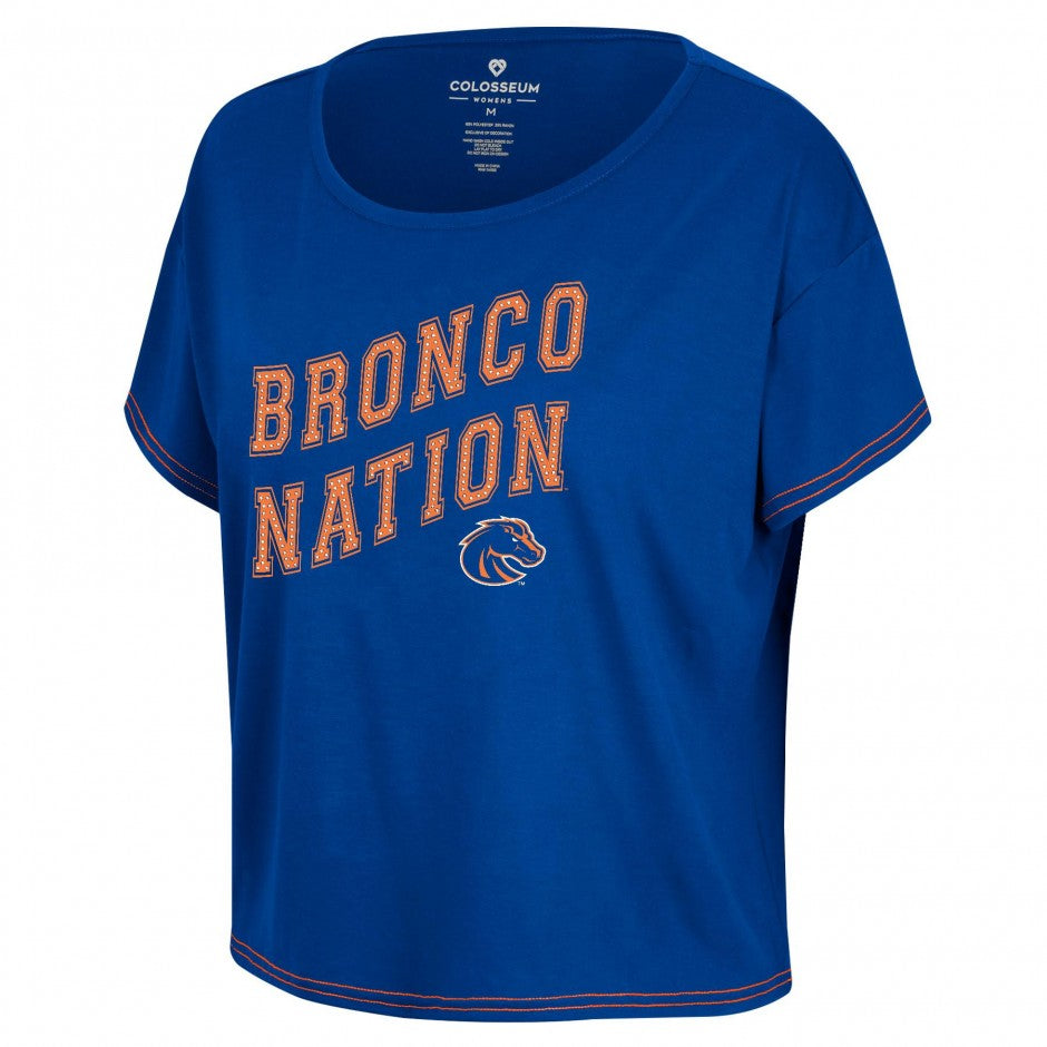 Boise State Broncos Colosseum Women's Frost Yourself T-Shirt (Blue)