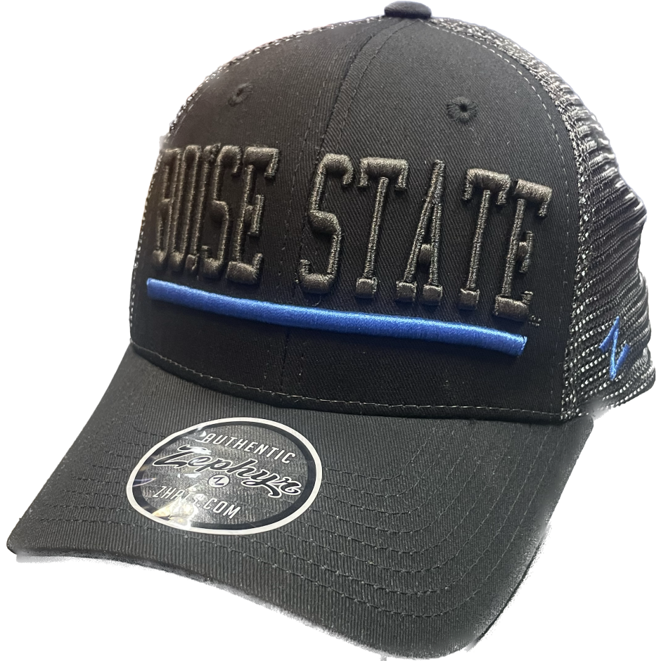 Boise State Broncos Zephyr Underline Snapback Hat (Black)